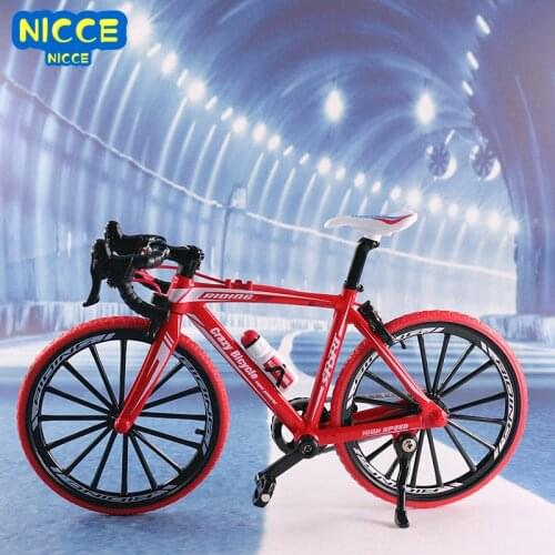 1:10 Mini Diecast Alloy Bicycle Model Metal Racing Finger Mountain bike Pocket portable simulation Collection Toys for children