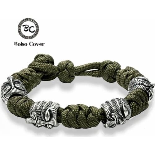 Outdoor Mayan Totem Bracelets Men’s Parachute Cord Camping Survival Wristband Adjustable Vikings Maya Accessories homme Jewelry
