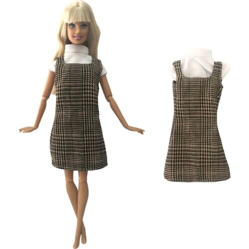 NK New Doll Dress Modern Clothes Fashion Lady Skirt Grey Shirt For Barbie Doll Accessories Baby Toys Girl' Gift 283A M DZ