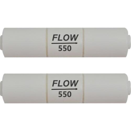 Reverse Osmosis Flow Restrictor 550CC 1/4" Quick Connect Fitting - Pack of 2