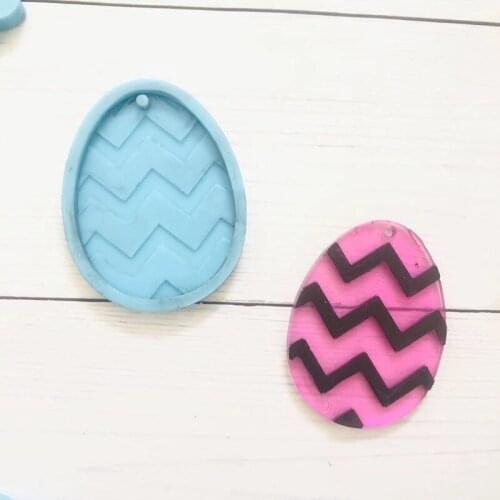 Easter Bunny Egg Dinosaur Owl Keychain Epoxy Resin Mold Pendants Silicone Mould AXYD