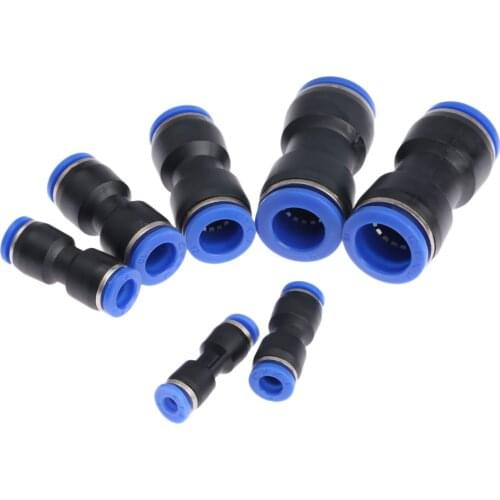 1Pc Plastic Pneumatic Straight Union Connectors Push In Pneumatic Fittings for Air Water Tube Air Pipe Joint 4/6/8/10/12/14/16mm