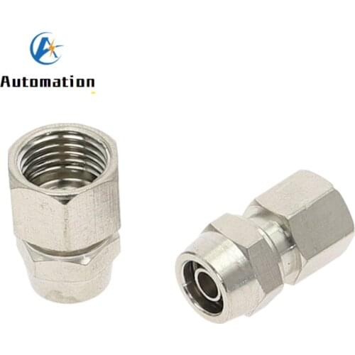 PCF Coper OD 4 6 8 10MM Hose 1/8" 1/4" 3/8" 1/2" BSP Female Pneumatic Fittings Push In Quick Connector Release Air Fitting