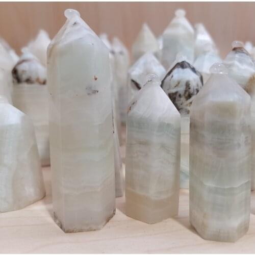 Natural Black And White Zebra Stones Point Zebras Jasper Nephrite Crystal Mineral Tower Aesthetic Room Cottage Decor