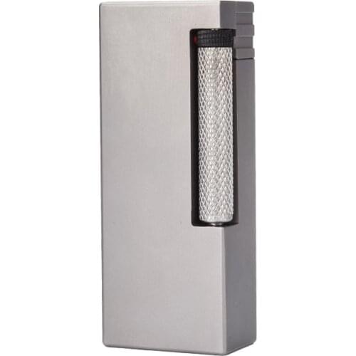 Hand Made Slim Metal Lighter Titanium Alloy Side Pulley Vintage Gasoline Gift Lighter