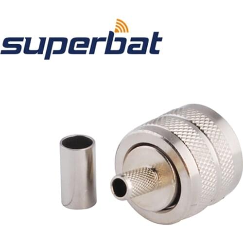 Superbat 10pcs UHF Crimp Plug Male RF Coaxial Connector for RG58 RG400 RG142 LMR195 Cable