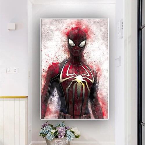 Marvel Superhero Canvas Print Painting Spiderman Anime Wall Art Decor Picture Home Living Room Decoration Prints Poster