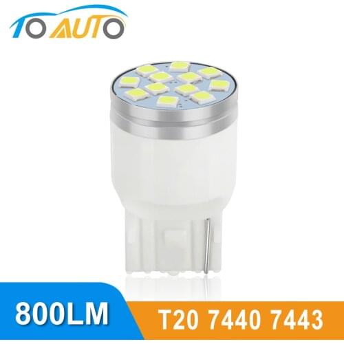 T20 LED 7443 7440 W21/5W W21W LED Bulbs WY21W Car Signal Lamp Brake Lights DRL Auto Lamp 12V 6000K White Yellow Red