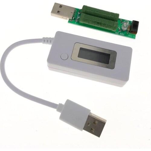 LCD Micro USB Charger Battery Capacity Voltage Current Tester Meter Detector +Load Resistor 2A/1A with Switch
