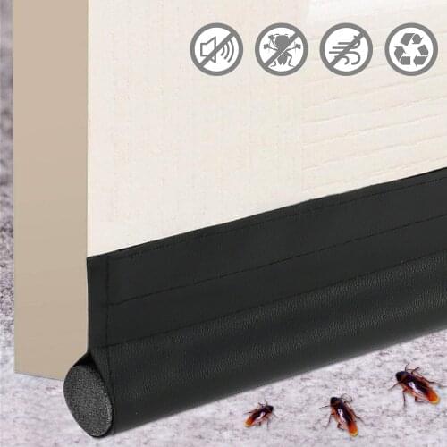 Black Flexible Door Bottom Sealing Strip Windproof Dust Stopper Guard Rain Weatherstrip Noise Reduction Insulator Weather Strip