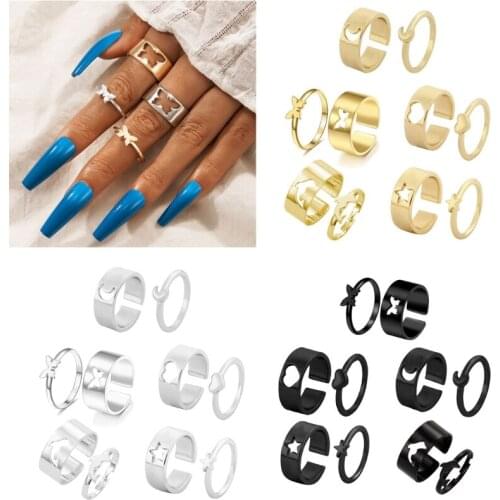 Vintage Hollow Exaggeration Large Butterfly Rings Women Girl Fashion Retro For Women Men Couples Matching Best Friend