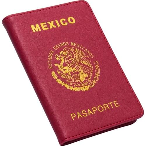 Zoukane Mexican national emblem badge-letter country name passport Cover Case Holder Wallet Travel Accessories ZSPC60