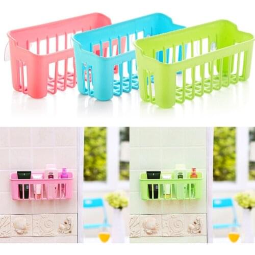 1 Pcs New Storage Basket Kitchen Sink Sponge Tableware Storage Objects Storage Basket Box Suction Cup 3 Colors Rack