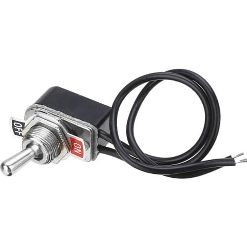 1pc Standard Rocker Toggle Switch KNS-1 6A 250V AC On-Off Prewired SPST Contacts Switch With Wire Latching Action