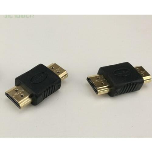 100pcs/lot HDMI to HDMI Male to Male Gold-plated Coupler Connectors EXtender Adapter Converter For HDTV Laptop Projector