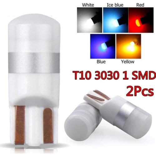 2PCS 12VT10 W5W 3030 LED Car Interior License Plate Light 360 Degree Luminous Car Reading Width Light For Honda/Toyota Long Life