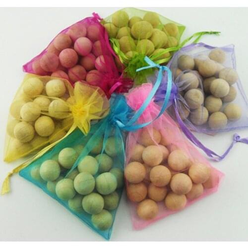 20Pcs 1.8cm Insect-resistant Pest Cockroaches Control Camphor Wood Moth Balls Wardrobe Clothes Drawer Smell Remover Beads