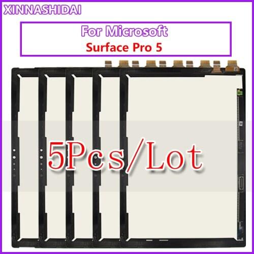 5PCS/ Quality LCD for Microsoft Surface Pro 5/Pro 6 Touch Screen Digitizer Assembly For surface Pro 5 1796 LP123WQ1(SP)