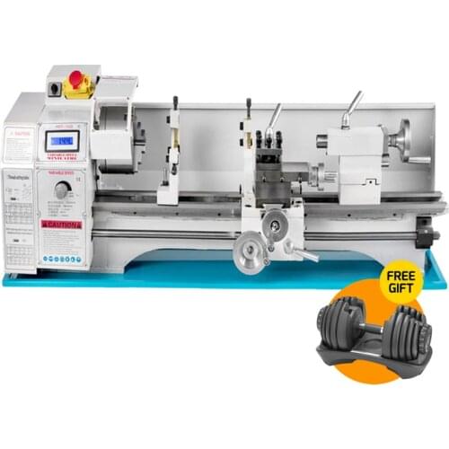 1.1KW Mini Lathe Metal Lathe 750mm Variable Speed Digital Display Lathe EU/Russia Warehouse Shipping