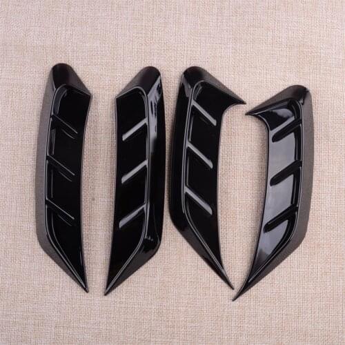 1 Set Car ABS Black Rear&Front Headlight Side Eyebrows Frames Trims Fit For Audi A4 B9 2020 Accessories