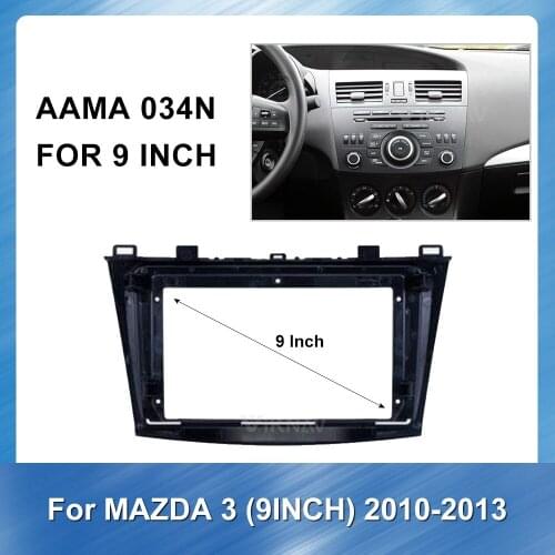 For MAZDA 3 2010-2013 9 inch Screen Car Radio Fascias Dashboard Installation Surround Trim Kit Frame GPS Bezel Stereo Panel