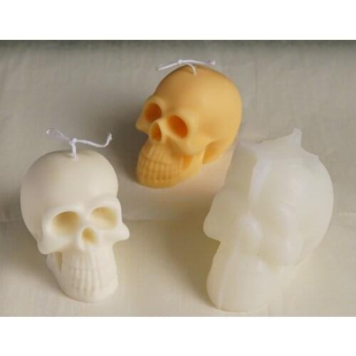 Large 3D Skull Candle Mold DIY Simulation Skull Silicone Mold Easter Halloween Candle Mold Large Silicone Candle Mold Soap Mold