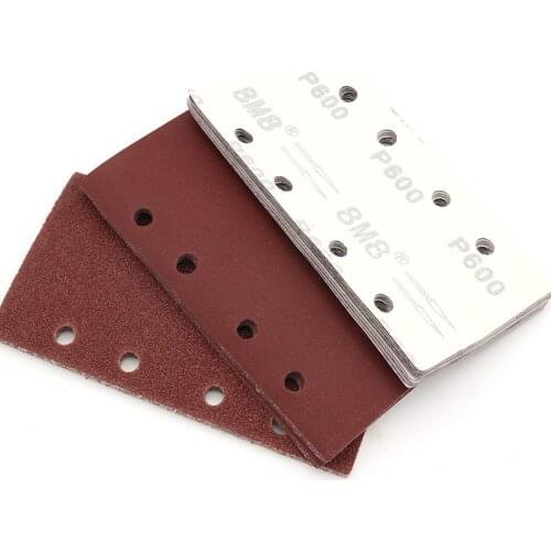 10pcs Square Sandpaper Flocking Sand Paper Special Shaped Disc Abrasive Stone Glass Grinder For Wood Polish Tools 93x185mm