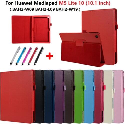 For Huawei Mediapad M5 Lite 10 Case 10.1 inch BAH2-W09 BAH2-L09 BAH2-W19 Tablet Case Fold Stand Flip Shell M5 Lite 10 1 10.1"
