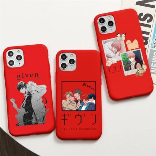 Japan Given Anime Fitted Music Gay Phone Case For iphone 12 11 Pro Max Mini XS 8 7 6 6S Plus X SE 2020 XR Red Cover