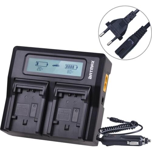 Batmax LCD Dual Rapid Battery Charger for sony NP-FH70 FH50 FV50 FV100 FH100 FP50 FP70 HDR-CX12E,HDR-CX7E,HDR-SR10E