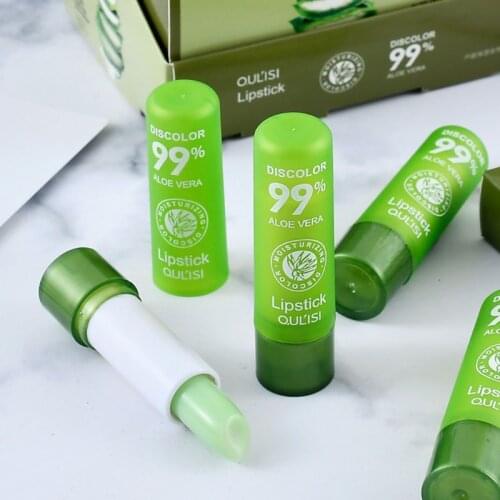 Aloe Vera Essence Temperature Color Changing Lipstick Long Lasting Moisturizing Soothing Gel Lip Balm