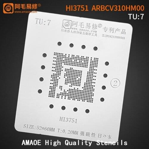 HI3751 MT5507AENJ BGA Stencil For LCD TV CPU Chipset Reballing IC Pins Square Hole Soldering Tin Plant Net Heating Template