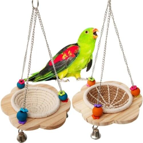 Cotton Rope Bird Breeding Nest Hanging Rest Bed Swing Hammock Canary Finch Lovebird Small Parrot Cage Hatching Nest Box