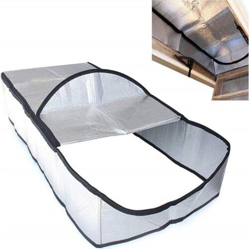 Attic Stairway Cover Attic Stairs Insulation Tent Double-sided Aluminum Foil Door Insulator Kit With Easy Access Zipper