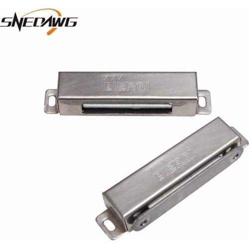 Stainless Steel Magnetic Door Catch Magnet Door Closer Catches 97x20x15mm Magnetic Catches for Cabinet Cupboard Doors