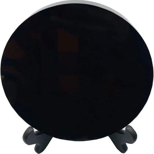 Mexican Obsidian Smoking Mirror Stone Disc Tezcatlipoca Mexico Aztec Maya