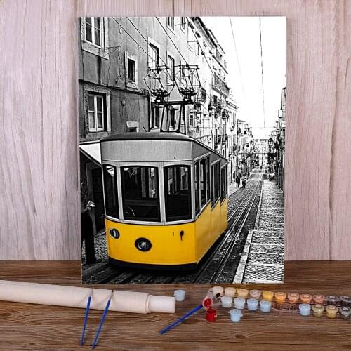 Photograph European Landscape DIY Painting By Numbers Kit Acrylic Paints 50*70 Painting On Canvas Wall Decoration Wholesale