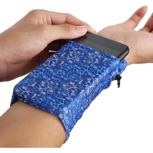 Phone Armband Sleeve Running Sports Arm Band Strap Holder Pouch Case Wrist Bag for Exercise Workout ID Holders-WT