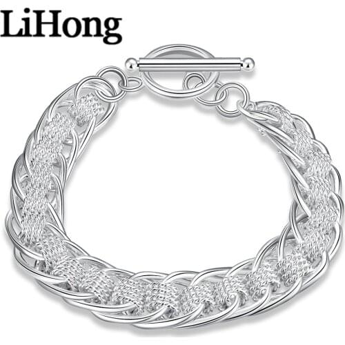 New Style 925 Sterling Silver Multi-Circle Multi-Ring Bracelet Women Fashion Glamour Party Engagement Wedding Jewelry