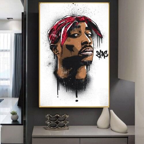 Tupac Shakur Posters and Prints Infamous B.I.G Biggie Smalls 2PAC Abstract Canvas Painting Street Pop Art Pictures Bedroom Decor