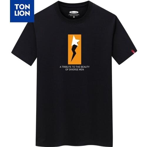 Yellow Short Sleeve Mens Tshirts Summer 100% Cotton T Shirts Mens Black White O Neck Tee Tops Male Short Sleeve 2020 New