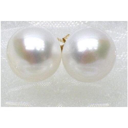 Perfect Pearl Earrings New Arriver 11-12mm Freshwater Pearl Earring Silver Stud Jewelry