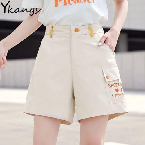 Harajuku Baggy Japan Korean Style Embroidery Cargo Shorts Women Fashion Sports Summer Casual Bermuda Booty Cycling Shorts Female
