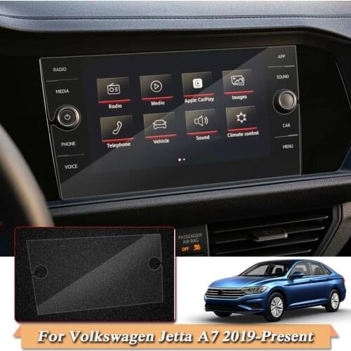 Car Styling Display Film GPS Navigation Screen Glass Protective Film For Volkswagen Jetta A7 2019- Control of LCD Screen Film