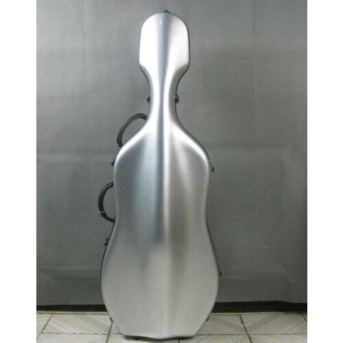 Hard 4/4 bright gray fiberglass cello hard case #6702