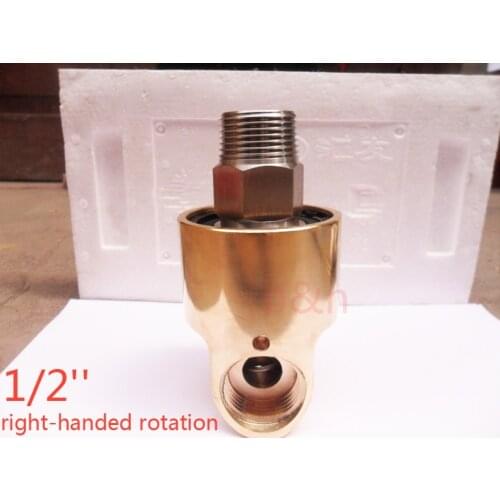 1/2'' HD15 right-handed rotation brass swivel fitting Unidirectional cooling rotating connector rotary joint for Air water oil