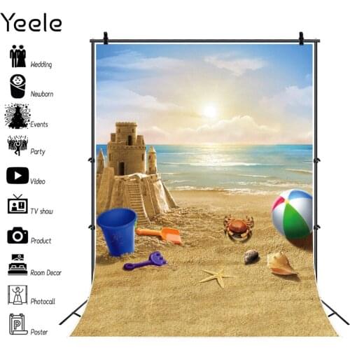 Yeele Photophone Summer Sea Seaside Ocean Beach Scenery Baby Backdrop Photo Studio Vinyl Background For Photography Photozone
