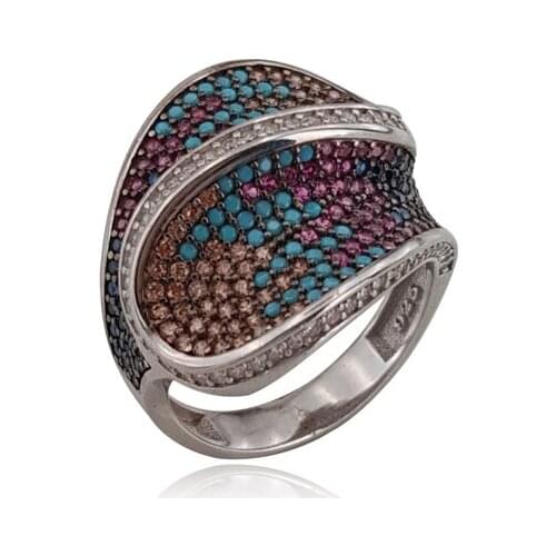 Rainbow Summer Collection Statement Women Rings 925 Sterling Silver Ladies Rings for Women