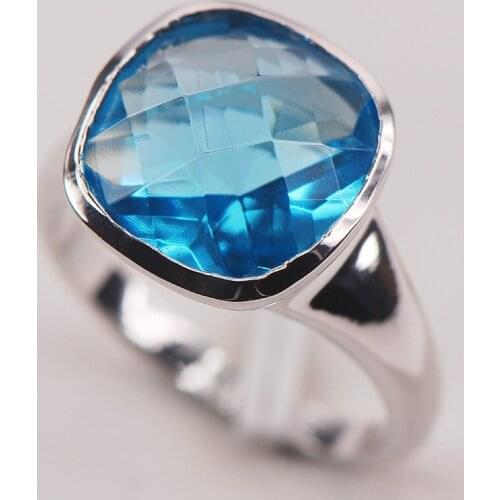 Crystal Zircon Party 925 Sterling Silver Woman Ring Size 6 7 8 9 10 F618 Fashion Wholesale Jewelry Free Shipping