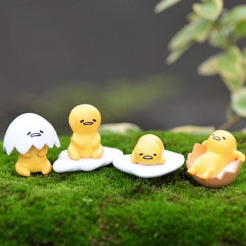 ZOCDOU 1 Piece Yolk Man Cartoon Yellow Egg Vitelline Funny Model Small Statue Figurine Crafts Ornament Miniatures DIY Decor